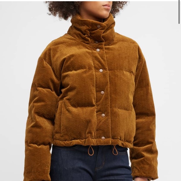 NWT Rails Ezra Corduroy Cropped Puffer Jacket Size L - Picture 2 of 11